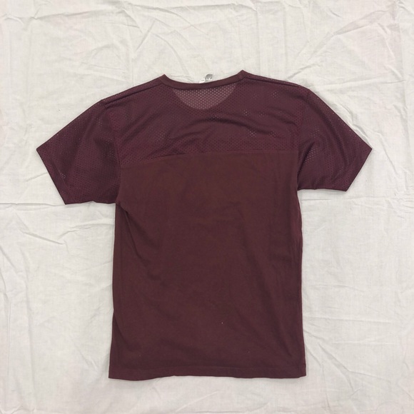 American Apparel Maroon Sports-Inspired Mesh Tee - Picture 2 of 4
